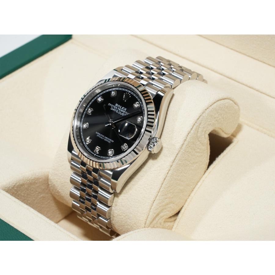ロレックス デイトジャスト36 Ref.126234G ステンレススチール/ホワイトゴールド ブラック10Pダイヤ文字盤 ジュビリーブレスレット | デイトジャスト | 03