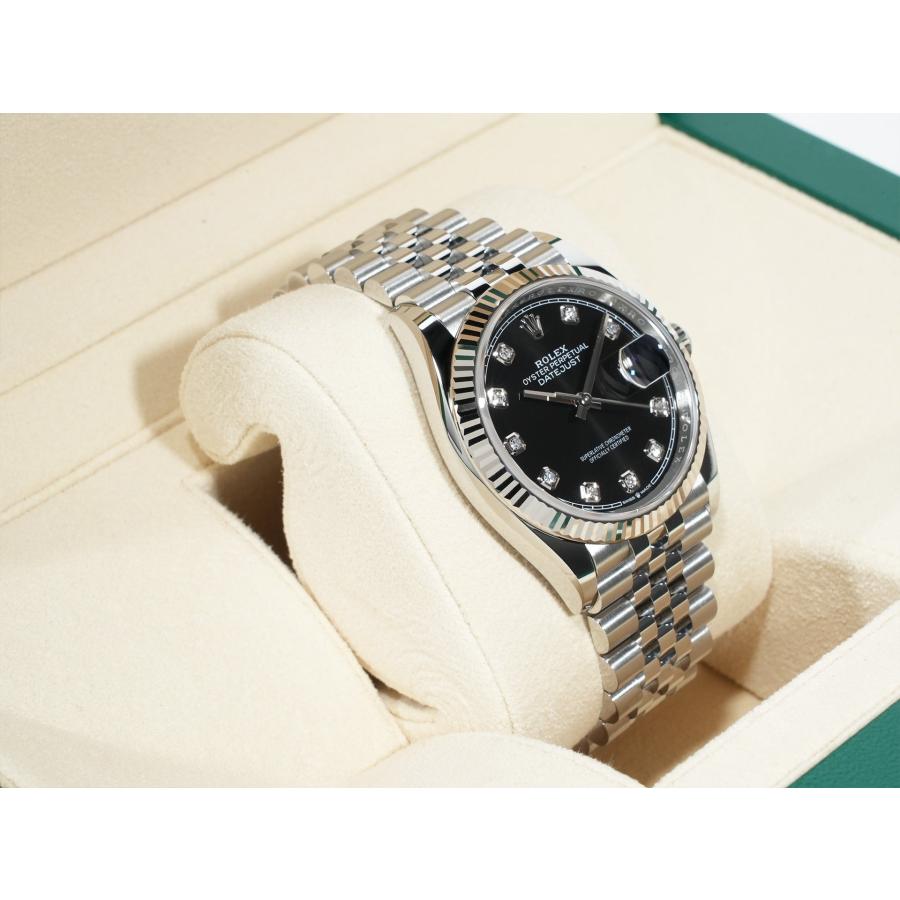 ロレックス デイトジャスト36 Ref.126234G ステンレススチール/ホワイトゴールド ブラック10Pダイヤ文字盤 ジュビリーブレスレット | デイトジャスト | 04
