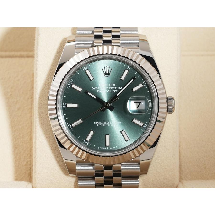 ロレックス デイトジャスト41 Ref.126334 SS/WG ミントグリーン文字盤 ジュビリーブレスレット | デイトジャスト | 01