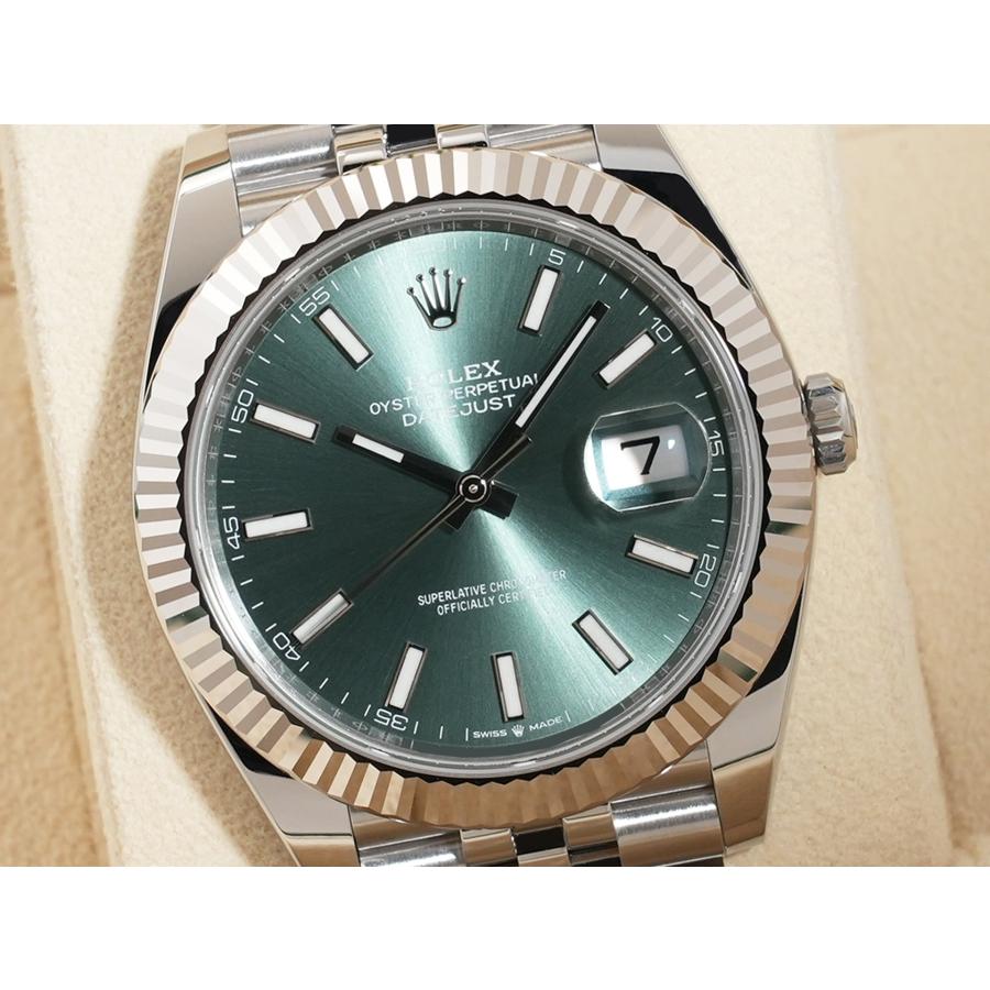 ロレックス デイトジャスト41 Ref.126334 SS/WG ミントグリーン文字盤 ジュビリーブレスレット | デイトジャスト | 02