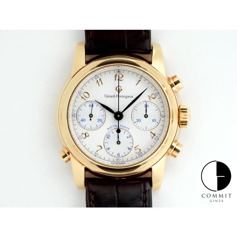 ジラールペルゴ クロノグラフ ラトラパンテ Ref.90100 18Kイエローゴールド シルバー文字盤 | ジラール・ペルゴ