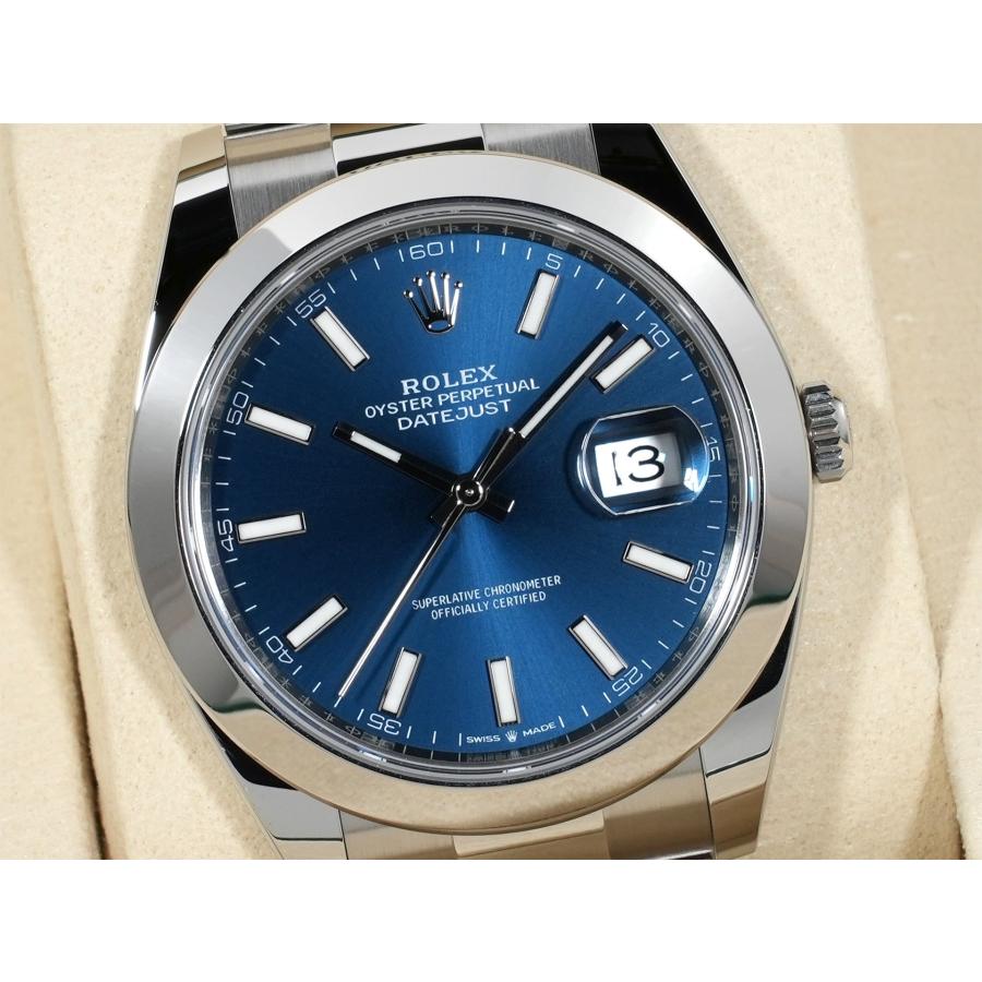 ロレックス デイトジャスト41 Ref.126300 ステンレススチール ブライトブルー文字盤 オイスターブレスレット | デイトジャスト | 02