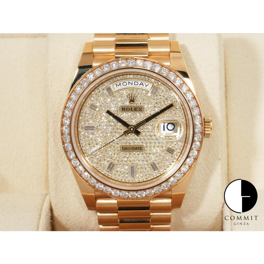 ロレックス デイデイト40 Ref.228348RBR イエローゴールド パヴェダイヤモンドx10Pダイヤ文字盤 | デイデイト
