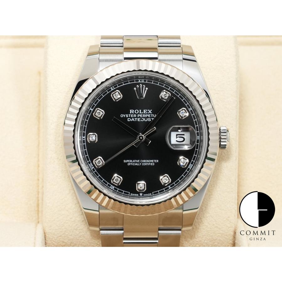 ロレックス デイトジャスト41 Ref.126334G ブラックx10Pダイヤ文字盤 オイスターブレスレット | デイトジャスト