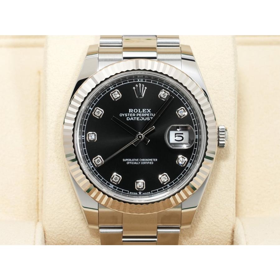 ロレックス デイトジャスト41 Ref.126334G ブラックx10Pダイヤ文字盤 オイスターブレスレット | デイトジャスト | 01