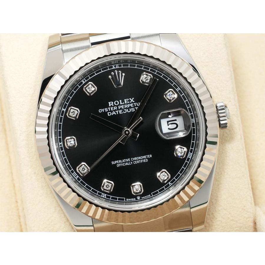 ロレックス デイトジャスト41 Ref.126334G ブラックx10Pダイヤ文字盤 オイスターブレスレット | デイトジャスト | 02