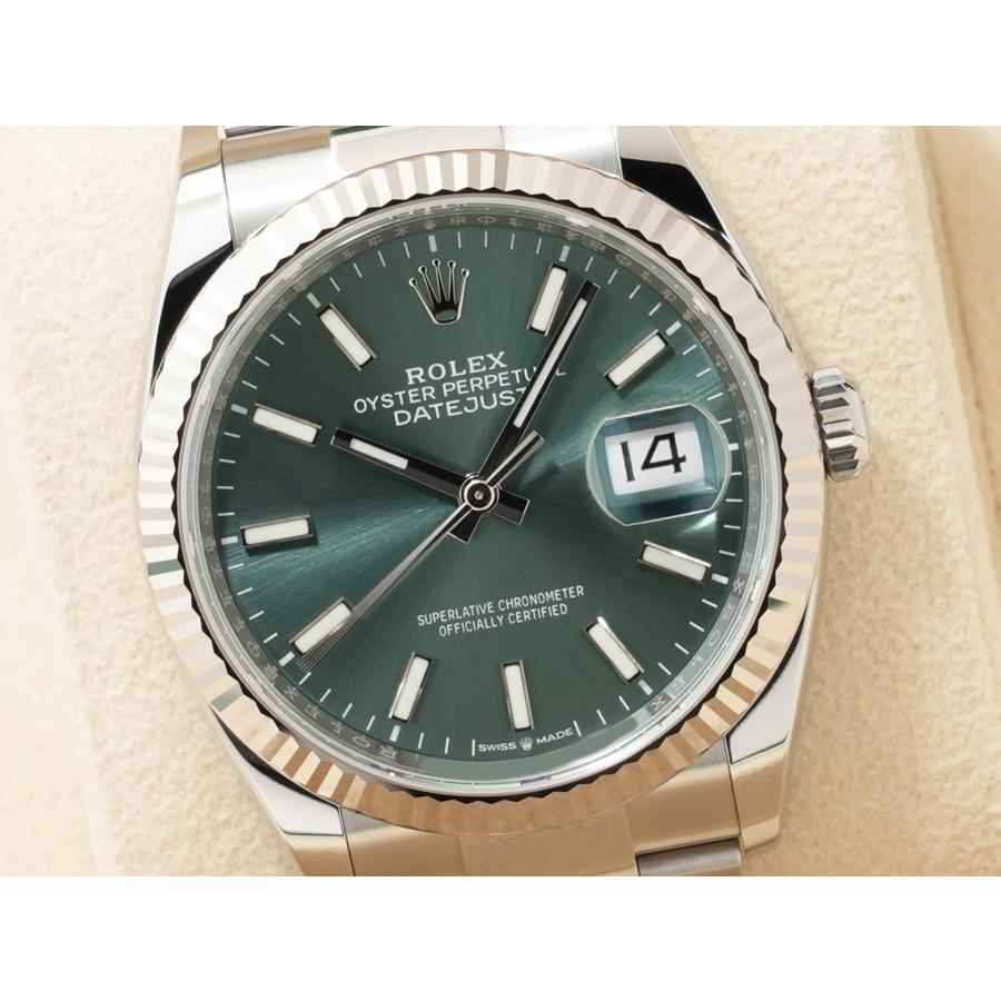 ロレックス デイトジャスト36 Ref.126234 SS/WG ミントグリーン文字盤 オイスターブレスレット | デイトジャスト | 02