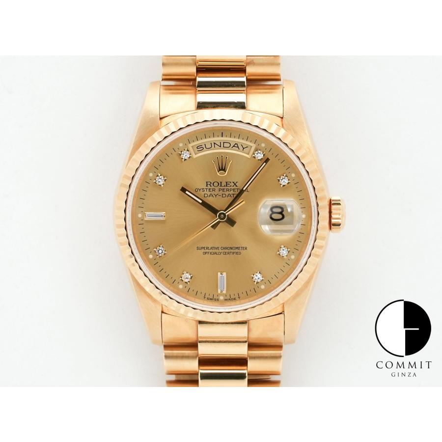 ロレックス デイデイト36 Ref.18238A イエローゴールド シャンパンx10Pダイヤ文字盤 | デイデイト