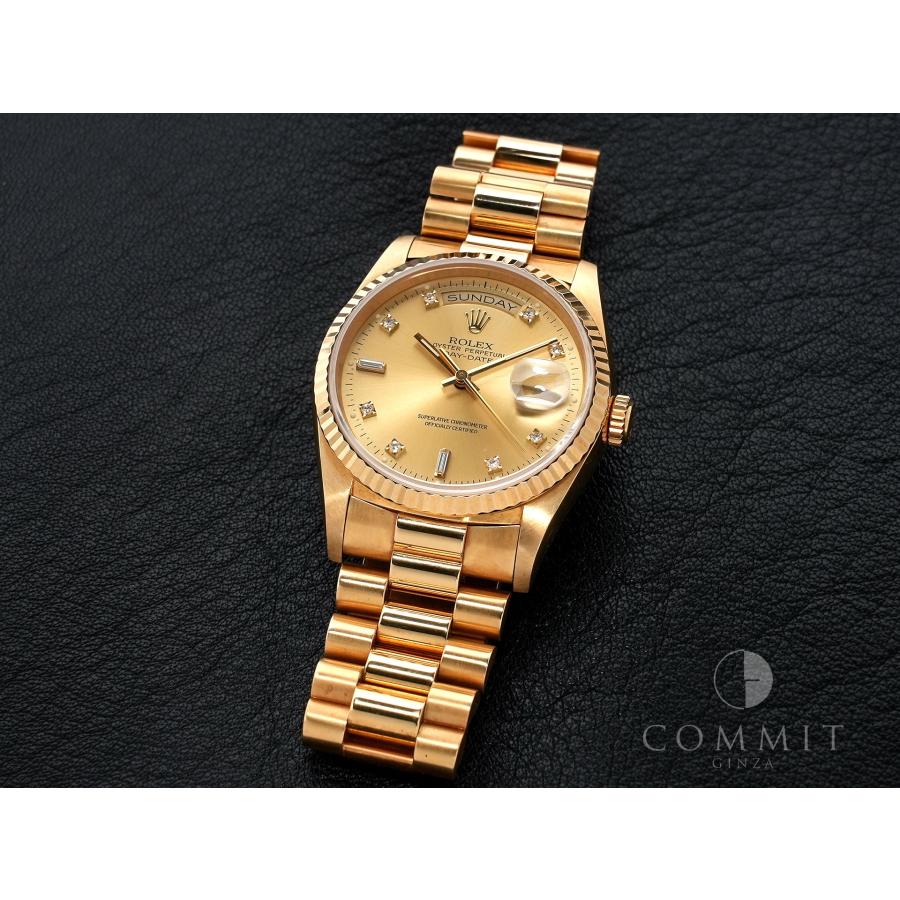 ロレックス デイデイト36 Ref.18238A イエローゴールド シャンパンx10Pダイヤ文字盤 | デイデイト | 10
