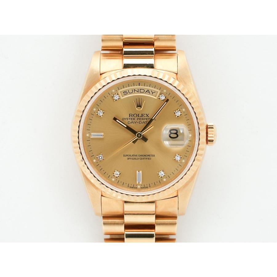 ロレックス デイデイト36 Ref.18238A イエローゴールド シャンパンx10Pダイヤ文字盤 | デイデイト | 01