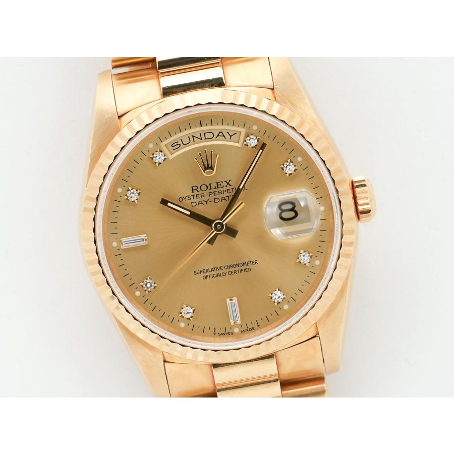 ロレックス デイデイト36 Ref.18238A イエローゴールド シャンパンx10Pダイヤ文字盤 | デイデイト | 02