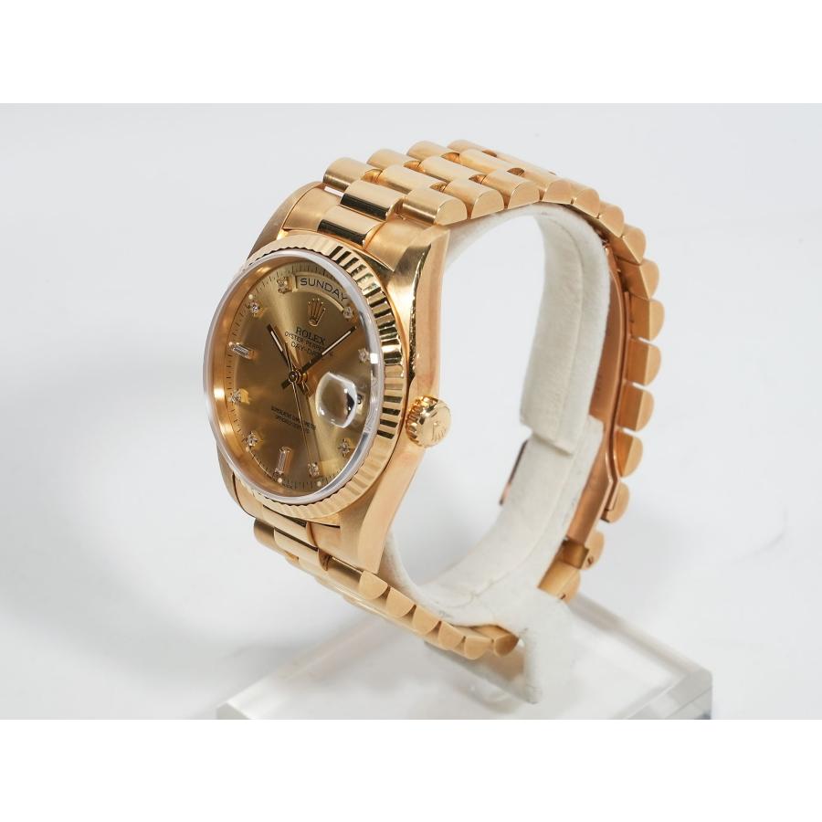 ロレックス デイデイト36 Ref.18238A イエローゴールド シャンパンx10Pダイヤ文字盤 | デイデイト | 03