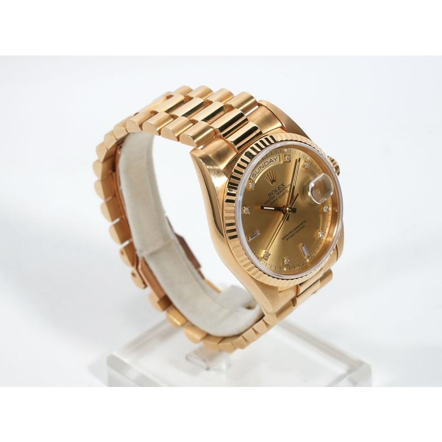 ロレックス デイデイト36 Ref.18238A イエローゴールド シャンパンx10Pダイヤ文字盤 | デイデイト | 04