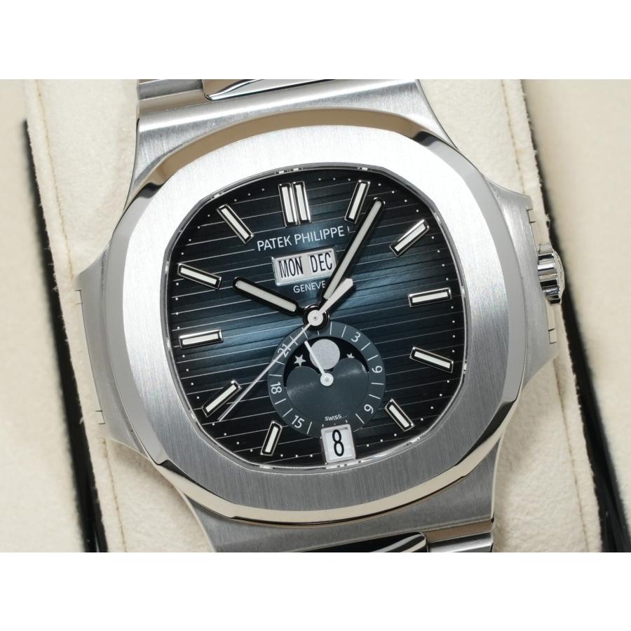 パテックフィリップ ノーチラス アニュアルカレンダー ムーンフェイズ Ref.5726/1A-014 ステンレススチール ブルー、ブラックグラデーション文字盤 | ノーチラス | 02