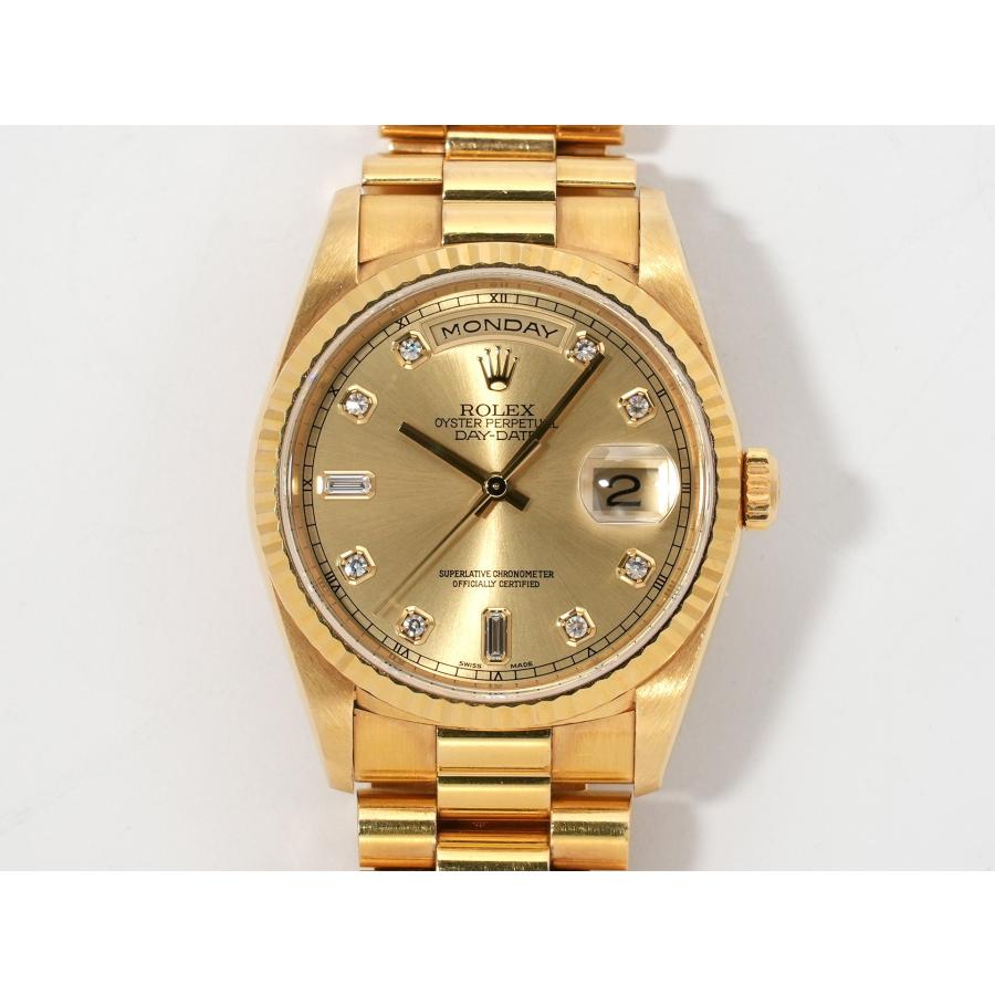 ロレックス デイデイト36 Ref.18238A イエローゴールド シャンパンx10Pダイヤ文字盤 | デイデイト | 01