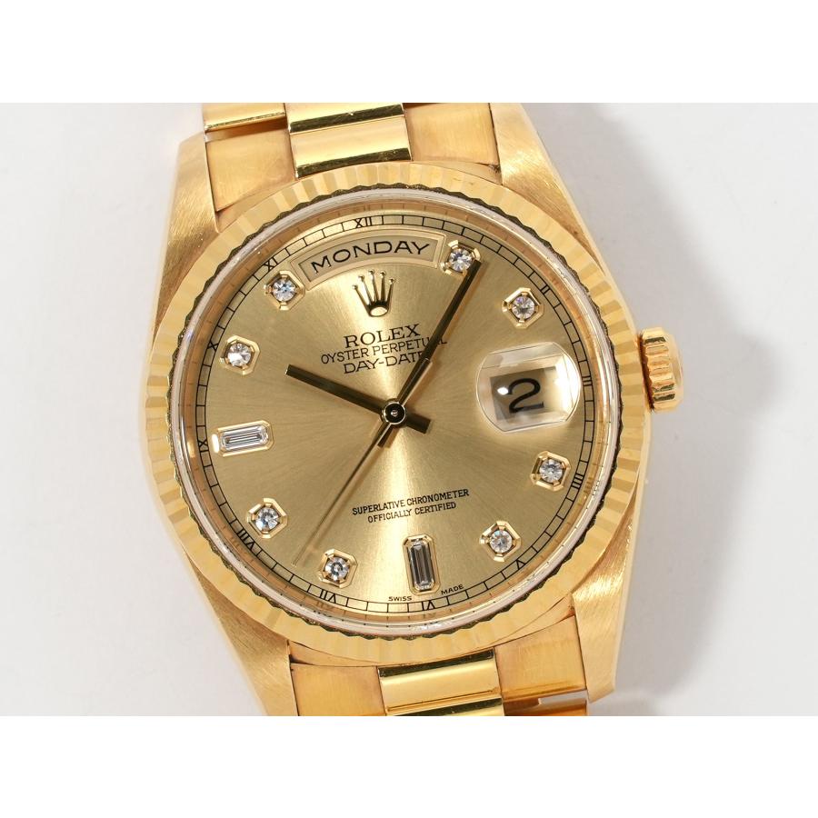 ロレックス デイデイト36 Ref.18238A イエローゴールド シャンパンx10Pダイヤ文字盤 | デイデイト | 02