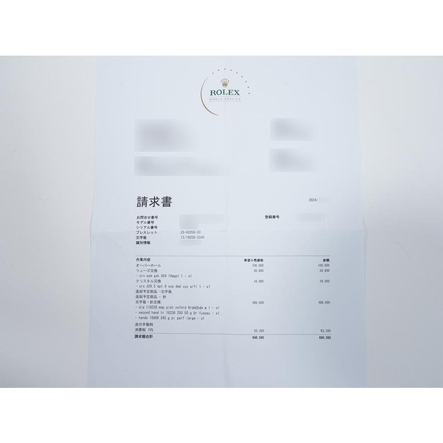 ロレックス デイデイト36 Ref.118206A プラチナ マザーオブパールx10Pダイヤ文字盤 | デイデイト | 10