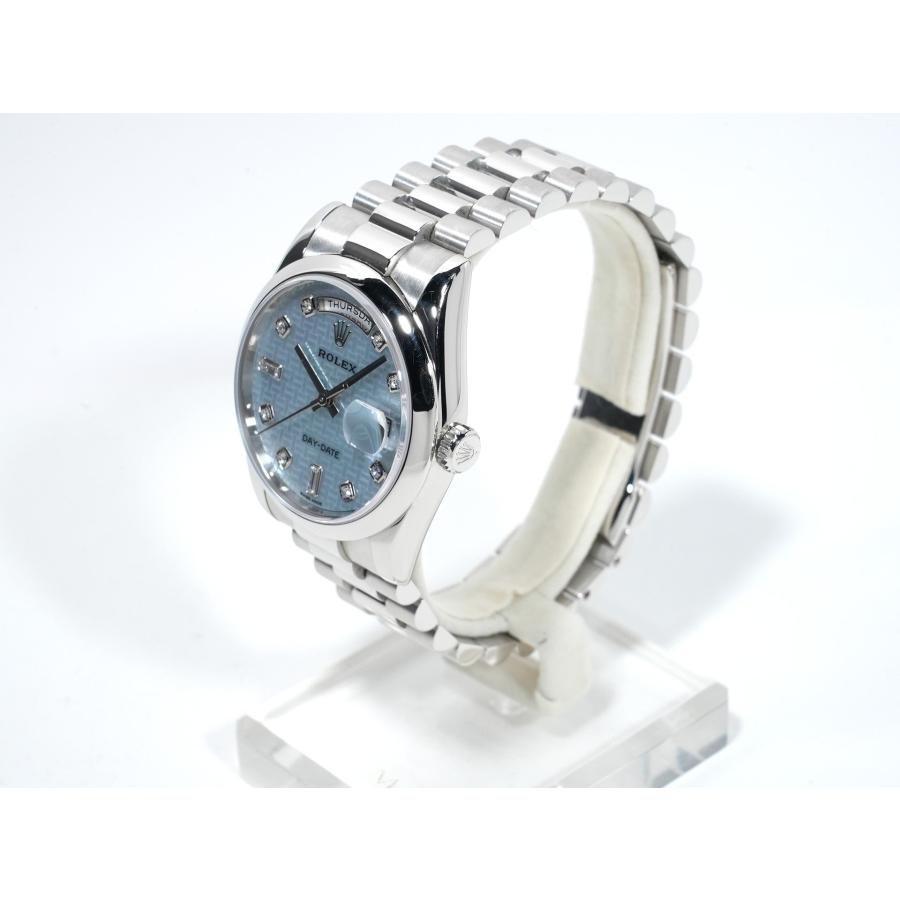 ロレックス デイデイト36 Ref.118206A プラチナ マザーオブパールx10Pダイヤ文字盤 | デイデイト | 03