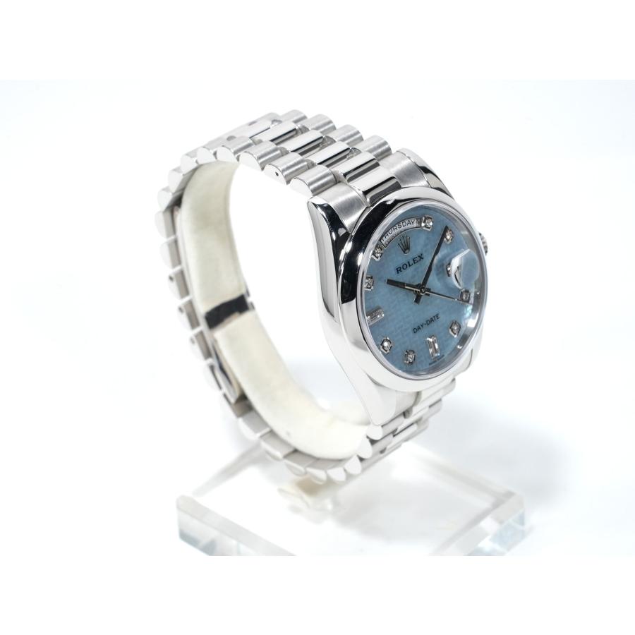 ロレックス デイデイト36 Ref.118206A プラチナ マザーオブパールx10Pダイヤ文字盤 | デイデイト | 04