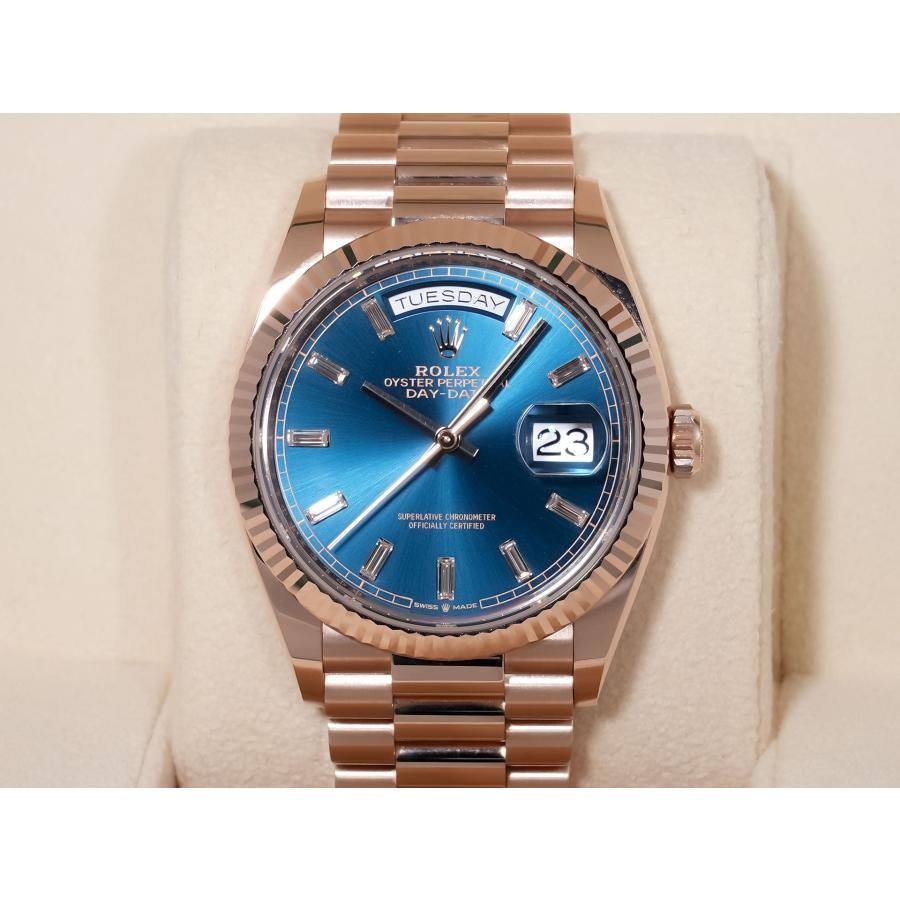 ロレックス デイデイト36 Ref.128235 エバーローズゴールド ブルーグリーン文字盤 | デイデイト | 01