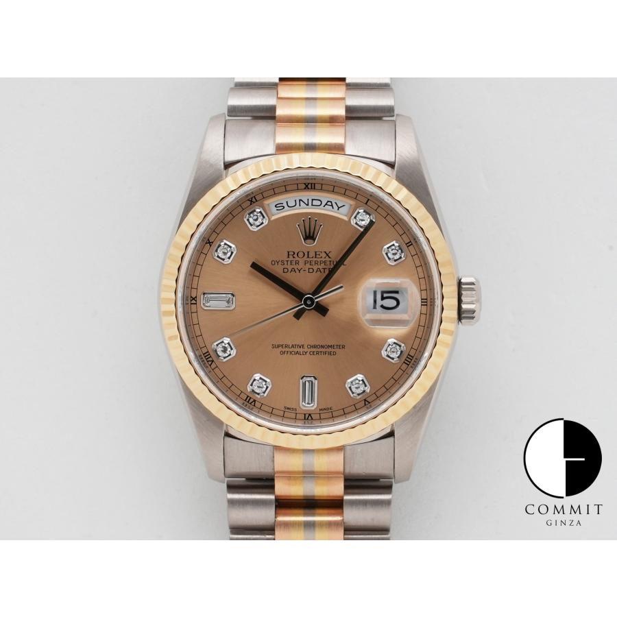 ロレックス デイデイト トリドール Ref.18239A BIC WG/PG/YG シャンパンx10Pダイヤ文字盤 | デイデイト