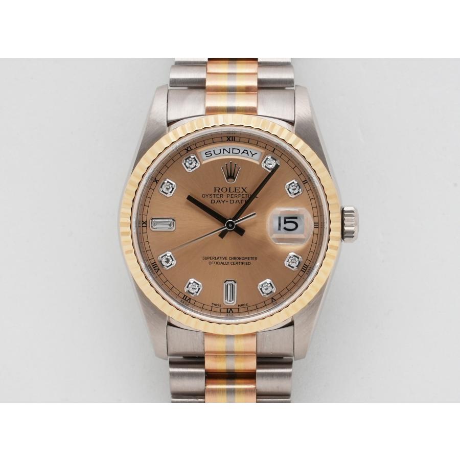 ロレックス デイデイト トリドール Ref.18239A BIC WG/PG/YG シャンパンx10Pダイヤ文字盤 | デイデイト | 01