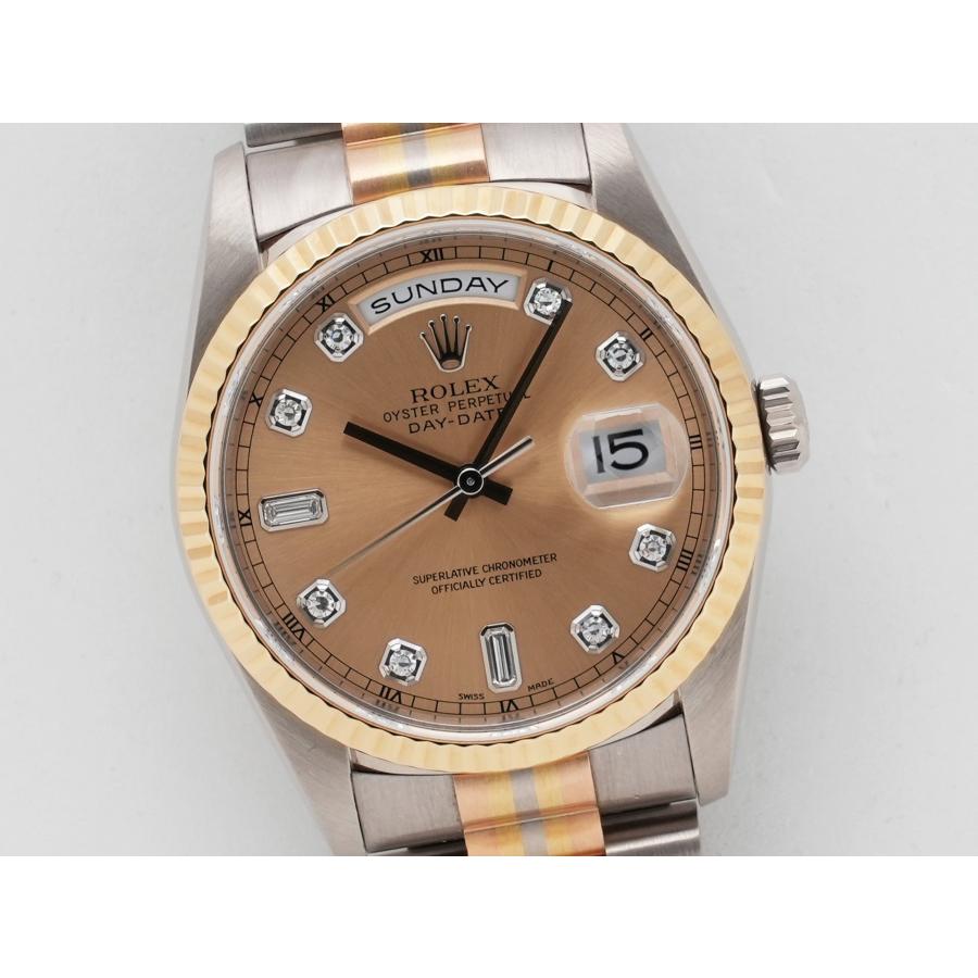 ロレックス デイデイト トリドール Ref.18239A BIC WG/PG/YG シャンパンx10Pダイヤ文字盤 | デイデイト | 02