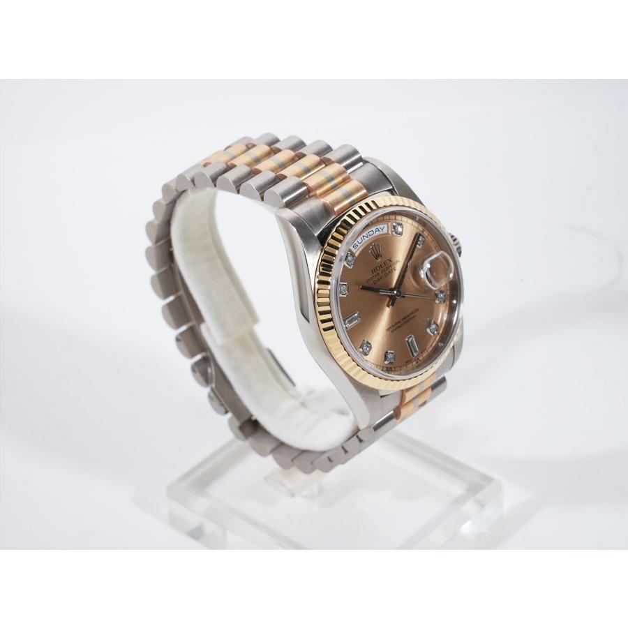 ロレックス デイデイト トリドール Ref.18239A BIC WG/PG/YG シャンパンx10Pダイヤ文字盤 | デイデイト | 04