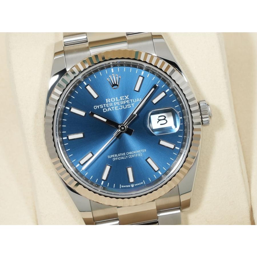 ロレックス デイトジャスト36 Ref.126234 ステンレススチール/ホワイトゴールド ブライトブルー文字盤 オイスターブレスレット | デイトジャスト | 02