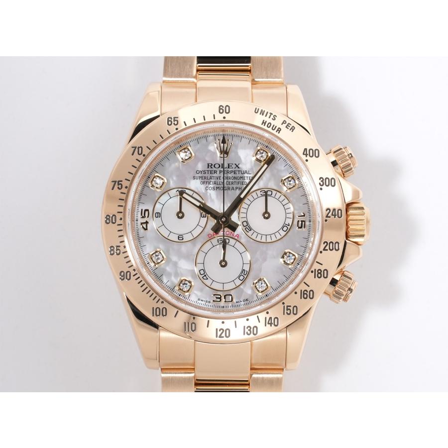 ロレックス デイトナ Ref.116528 イエローゴールド ホワイトシェルx8Pダイヤ文字盤 | コスモグラフ デイトナ | 01