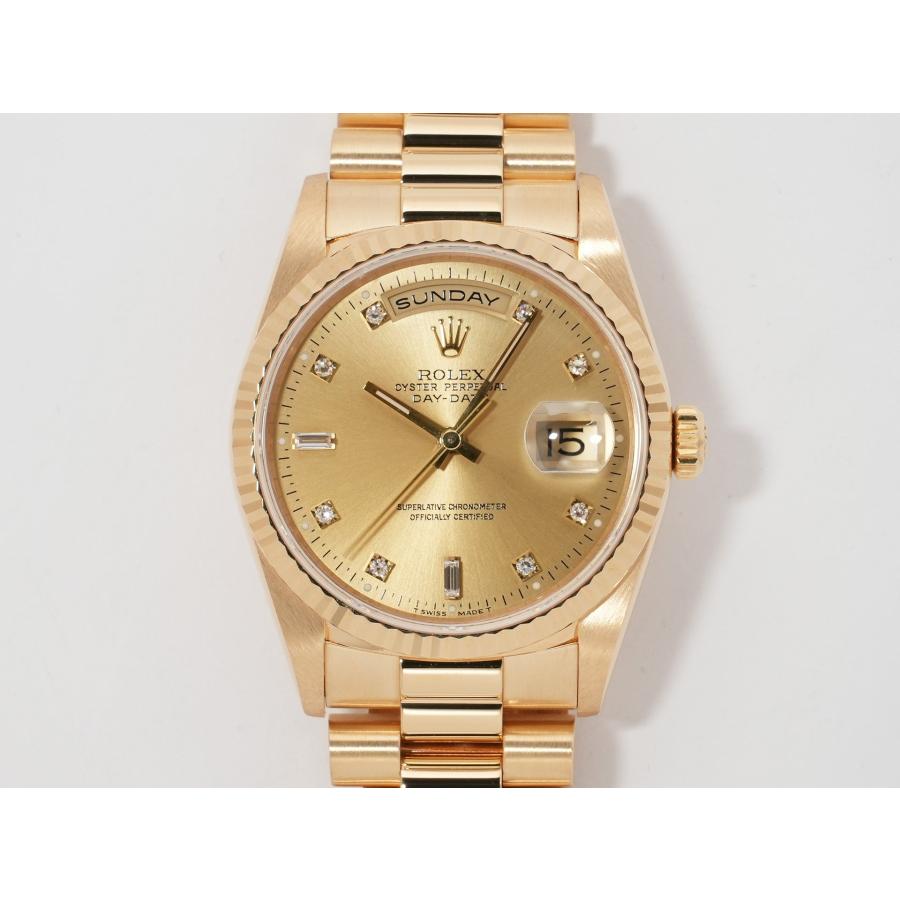 ロレックス デイデイト36 Ref.18238A イエローゴールド シャンパンx10Pダイヤ文字盤 | デイデイト | 01