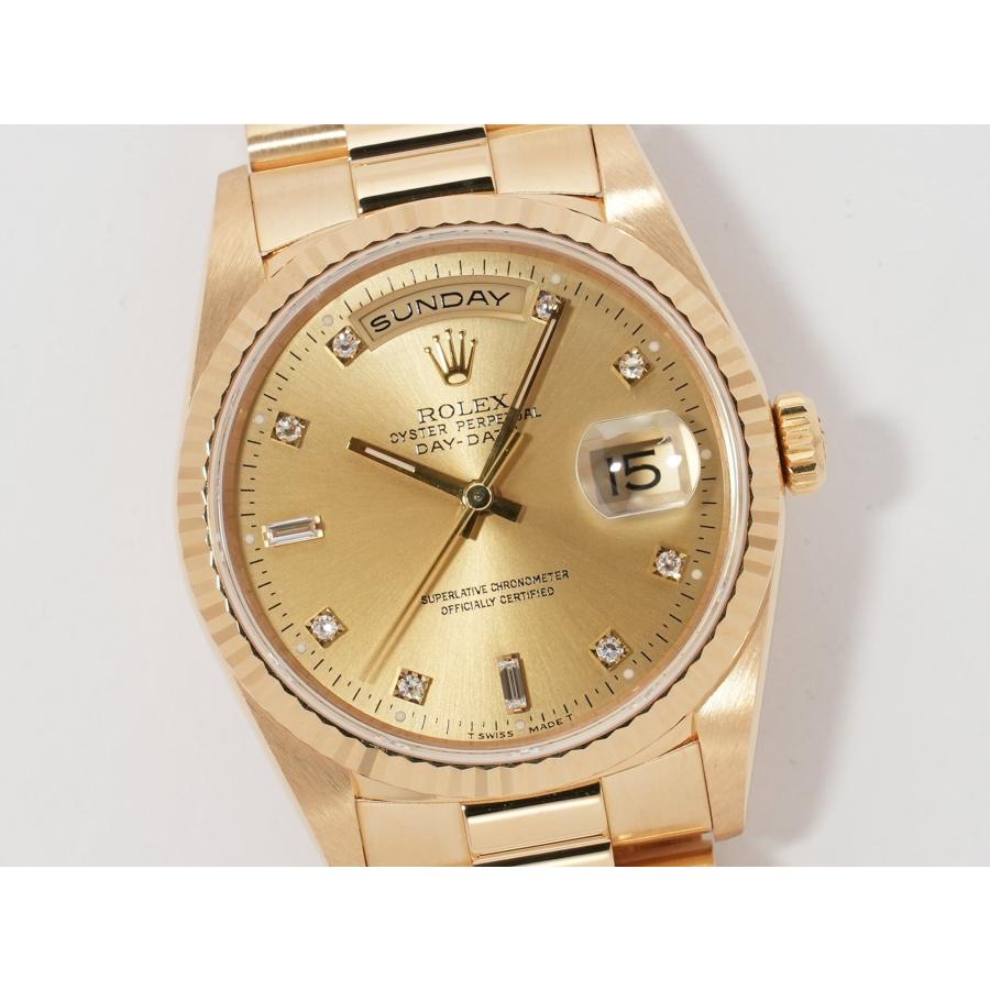 ロレックス デイデイト36 Ref.18238A イエローゴールド シャンパンx10Pダイヤ文字盤 | デイデイト | 02