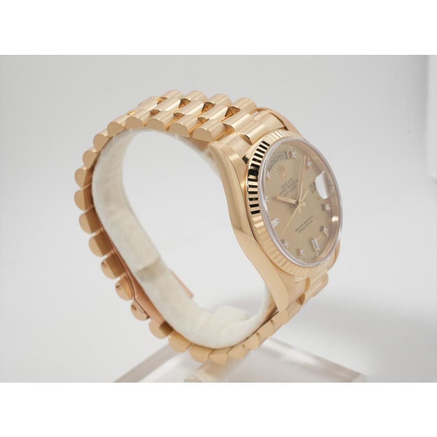ロレックス デイデイト36 Ref.18238A イエローゴールド シャンパンx10Pダイヤ文字盤 | デイデイト | 04