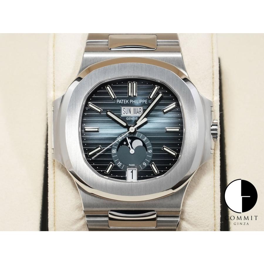 パテックフィリップ ノーチラス アニュアルカレンダー ムーンフェイズ Ref.5726/1A-014 ステンレススチール ブルー、ブラックグラデーション文字盤 | ノーチラス