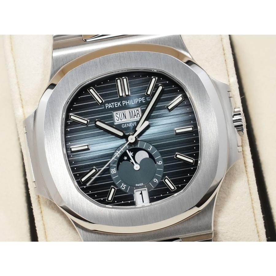 パテックフィリップ ノーチラス アニュアルカレンダー ムーンフェイズ Ref.5726/1A-014 ステンレススチール ブルー、ブラックグラデーション文字盤 | ノーチラス | 02