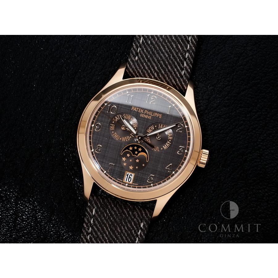 パテックフィリップ アニュアルカレンダー ムーンフェイズ Ref.4946R-001 ローズゴールド チェスナット、縦横サテン仕上げ文字盤 | PATEK PHILIPPE | 11