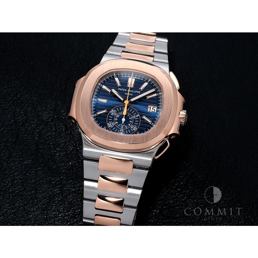 パテックフィリップ ノーチラス クロノグラフ Ref.5980/1AR-001 ステンレススチール/ローズゴールド ブルー文字盤 | ノーチラス | 10