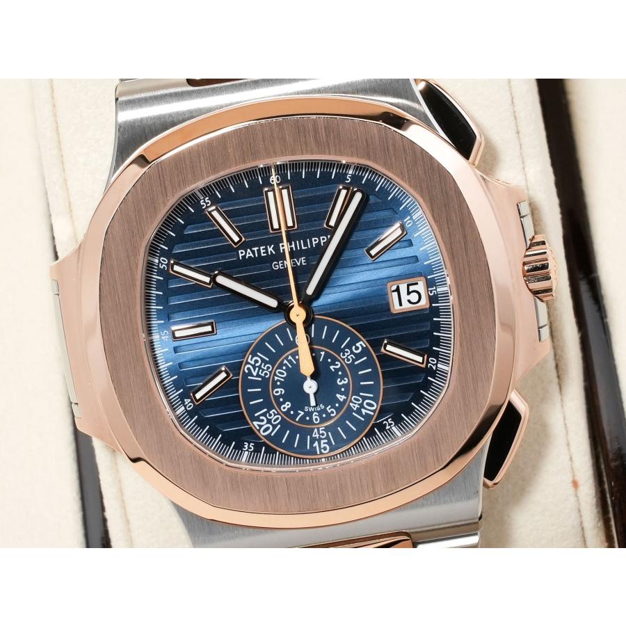 パテックフィリップ ノーチラス クロノグラフ Ref.5980/1AR-001 ステンレススチール/ローズゴールド ブルー文字盤 | ノーチラス | 02