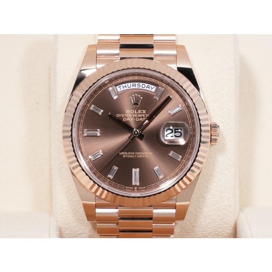 ロレックス デイデイト40 Ref.228235A エバーローズゴールド チョコレートx10Pダイヤ文字盤 | デイデイト | 01