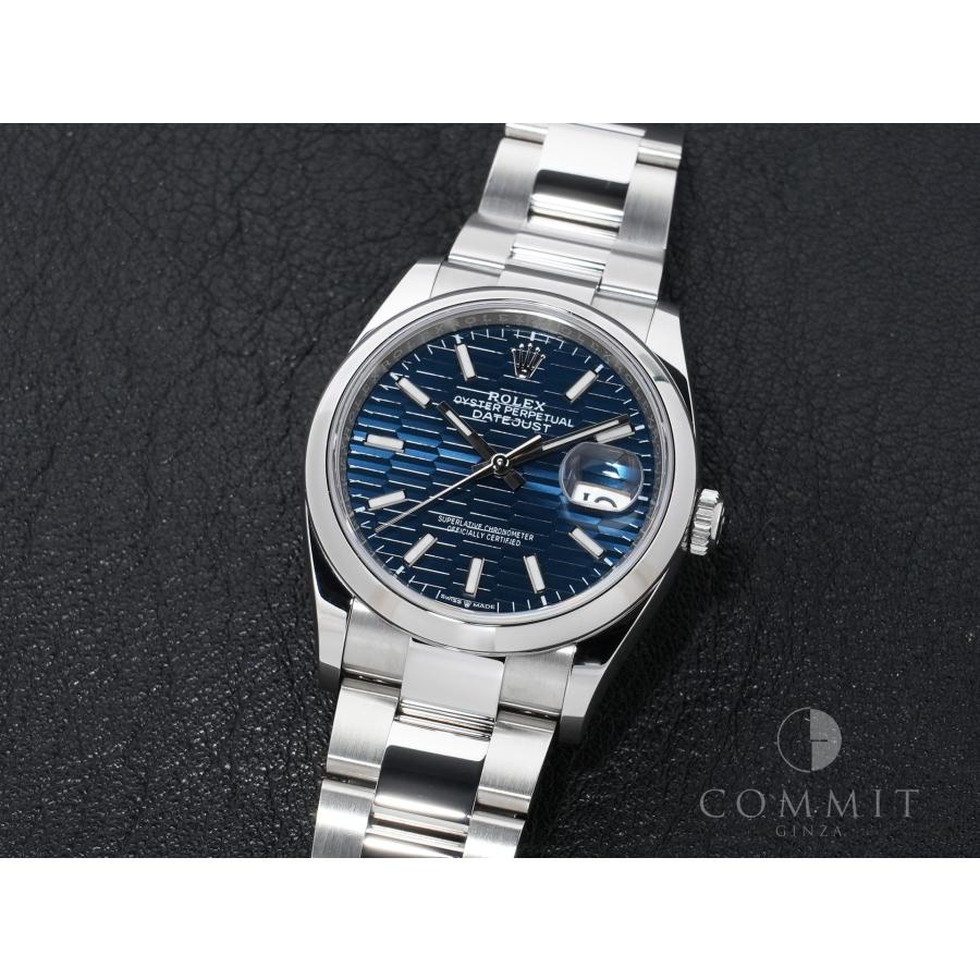 ロレックス デイトジャスト36 Ref.126200 SS ブルー フルーテッドモチーフ文字盤 オイスターブレスレット | デイトジャスト | 10
