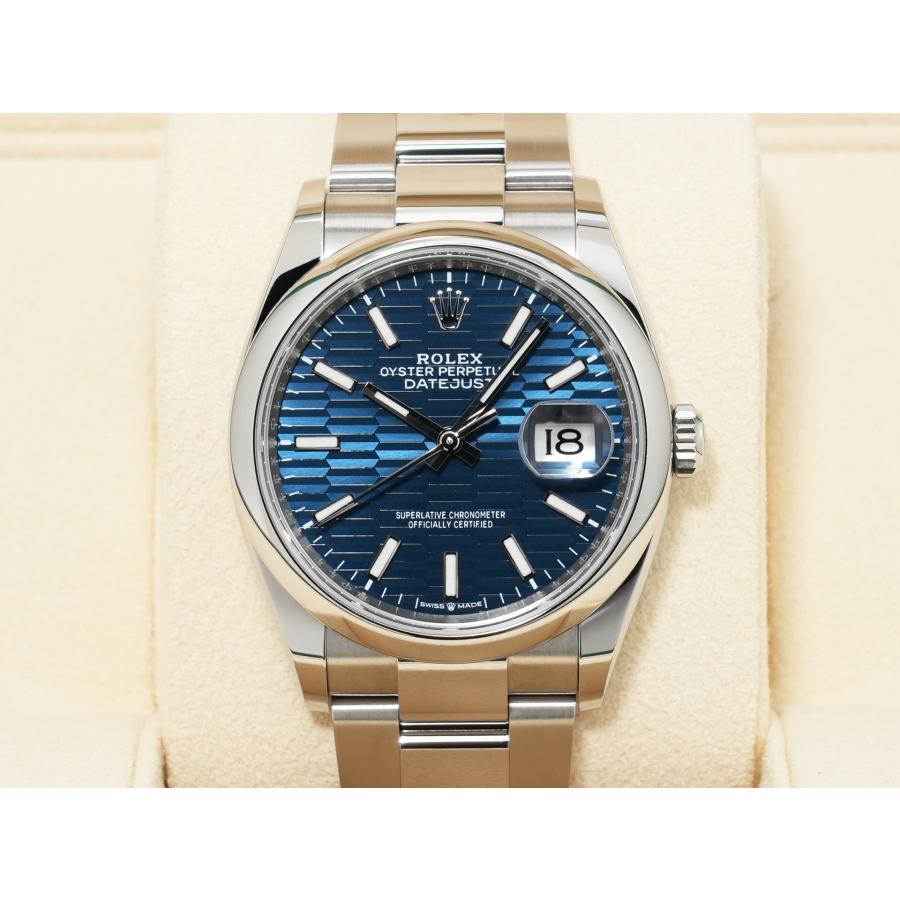 ロレックス デイトジャスト36 Ref.126200 SS ブルー フルーテッドモチーフ文字盤 オイスターブレスレット | デイトジャスト | 01