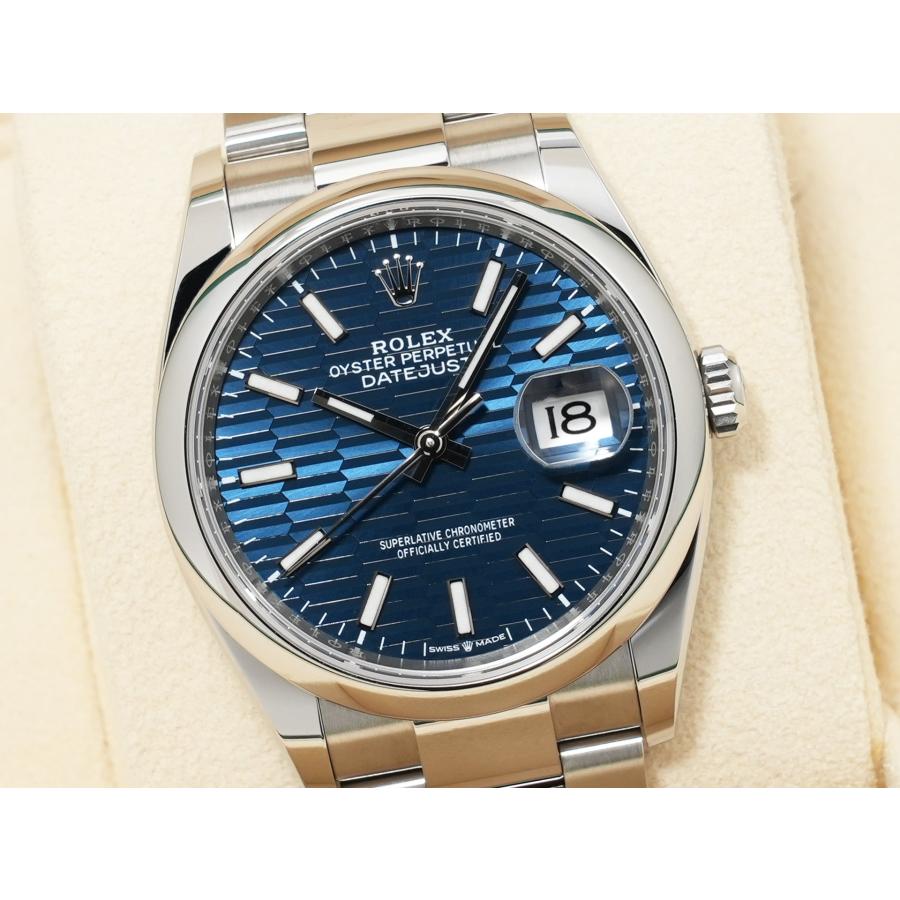 ロレックス デイトジャスト36 Ref.126200 SS ブルー フルーテッドモチーフ文字盤 オイスターブレスレット | デイトジャスト | 02