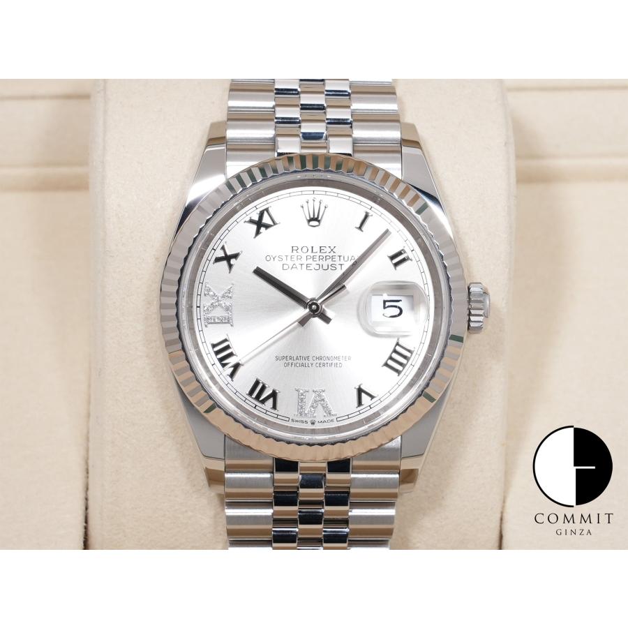 ロレックス デイトジャスト36 Ref.126234 ステンレススチール/ホワイトゴールド シルバーxダイヤモンド文字盤 ジュビリーブレスレット | デイトジャスト