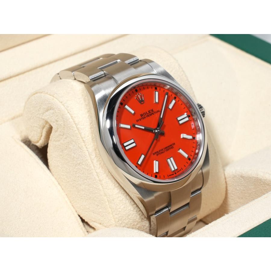 ロレックス オイスターパーペチュアル41 Ref.124300 SS コーラルレッド文字盤 | オイスター パーペチュアル | 04
