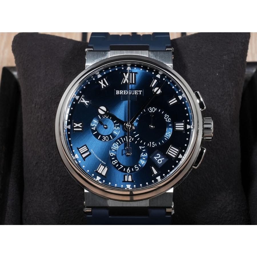 ブレゲ マリーン クロノグラフ Ref.5527TI/Y1/5WV TI ブルー文字盤 | ブレゲ | 01