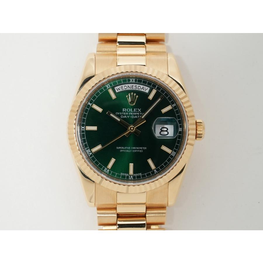 ロレックス デイデイト36 Ref.118238 イエローゴールド グリーン文字盤 | デイデイト | 01