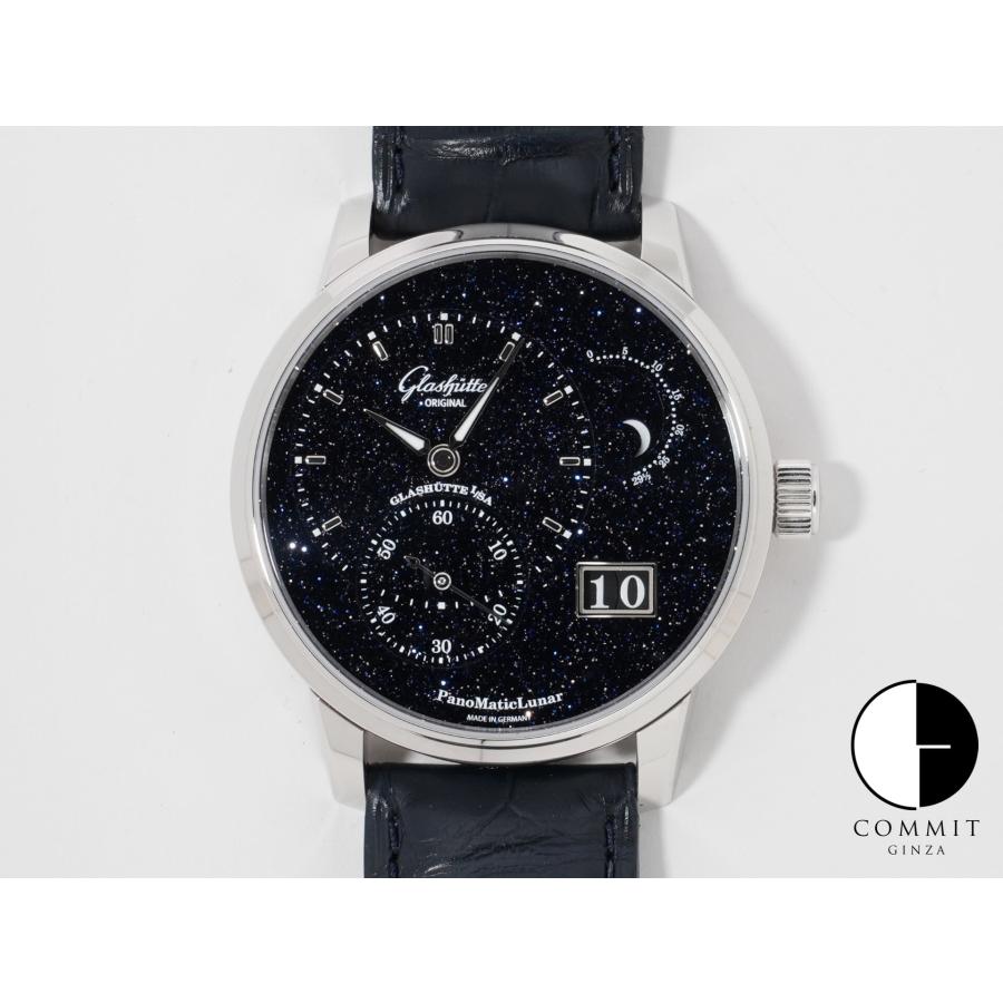 グラスヒュッテオリジナル パノマティック ルナ アニバーサリー エディション Ref.1-92-14-01-03-61 プラチナ ダークブルーのアベンチュリン文字盤 | GLASHUTTE ORIGINAL