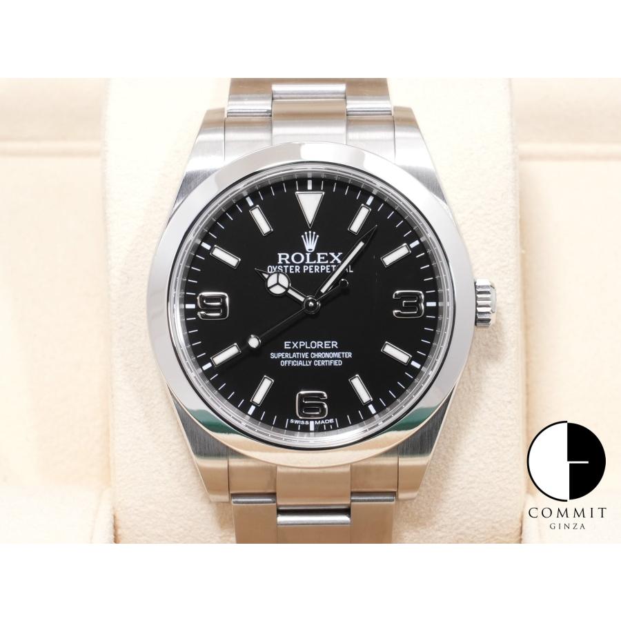 ロレックス エクスプローラーI 鏡面ブラックアウト Ref.214270 SS ブラック文字盤 | エクスプローラー（ROLEX）