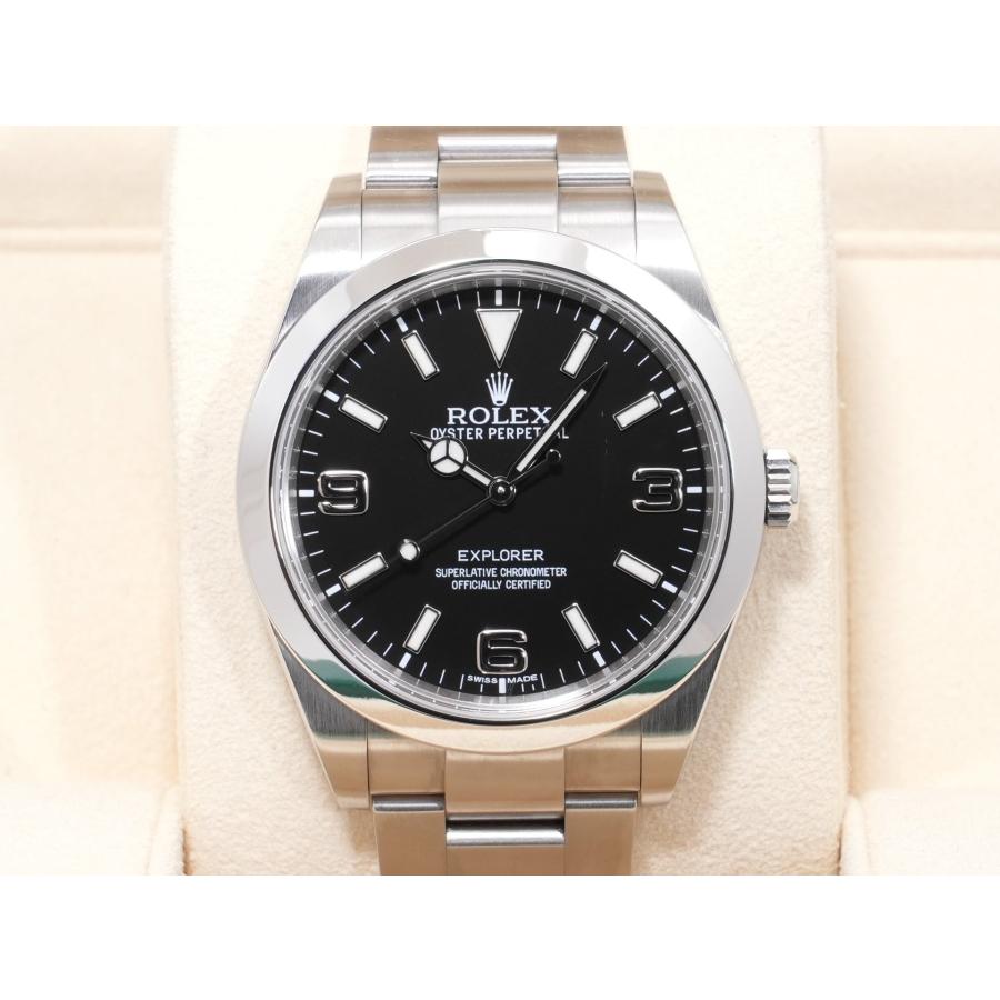 ロレックス エクスプローラーI 鏡面ブラックアウト Ref.214270 SS ブラック文字盤 | エクスプローラー（ROLEX） | 01