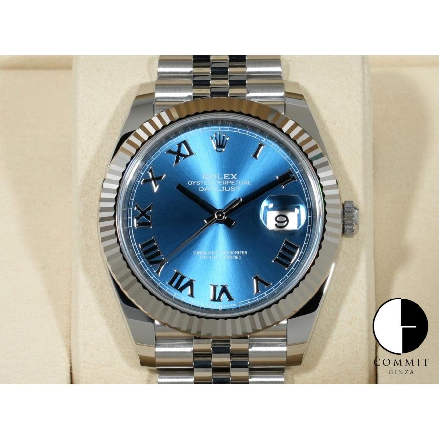 ロレックス デイトジャスト41 Ref.126334 ステンレススチール/ホワイトゴールド アズーロブルー文字盤 ジュビリーブレスレット | デイトジャスト